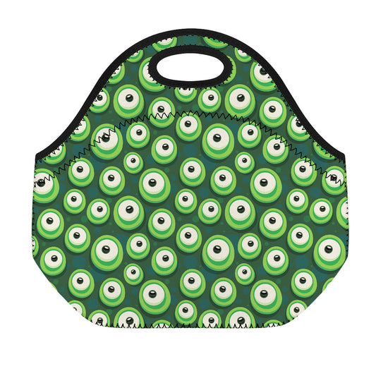 Monster Eyes Pattern Print Neoprene Lunch Bag