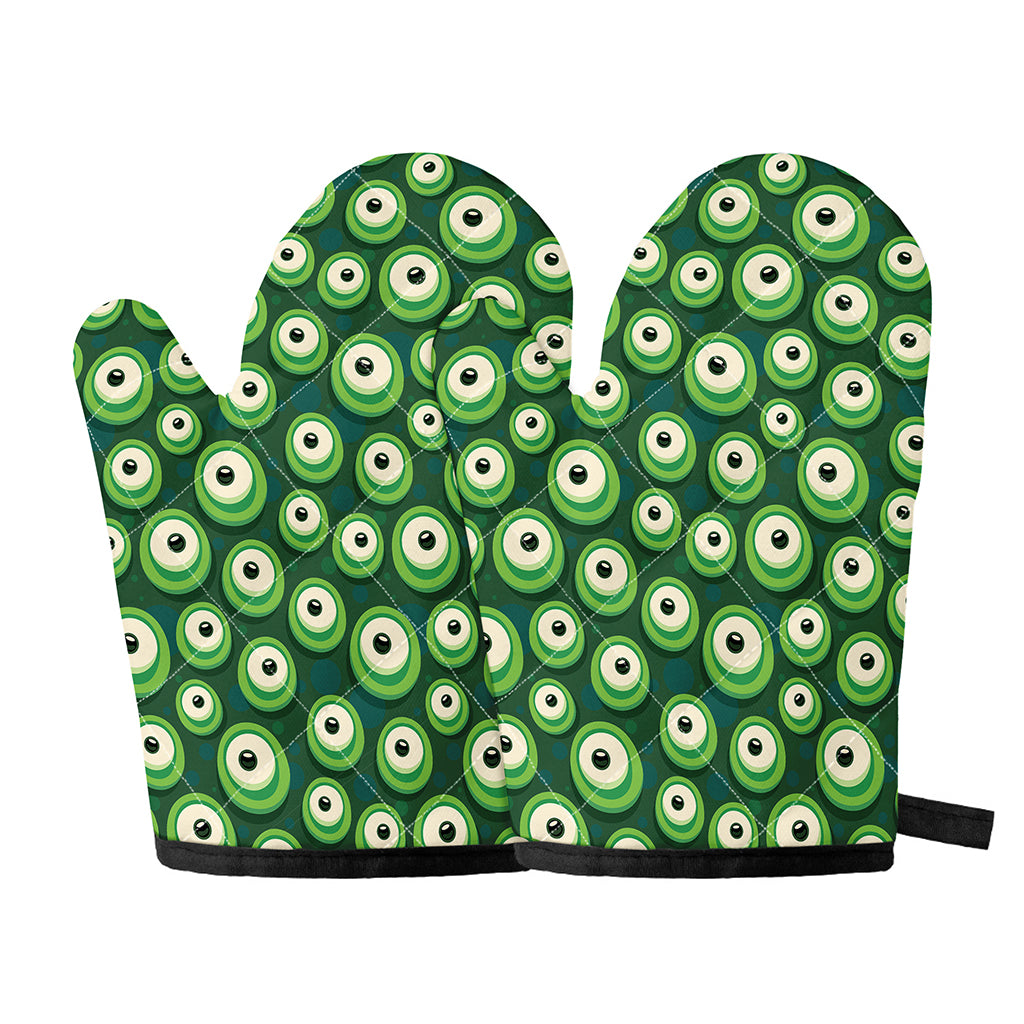 Monster Eyes Pattern Print Oven Mitts