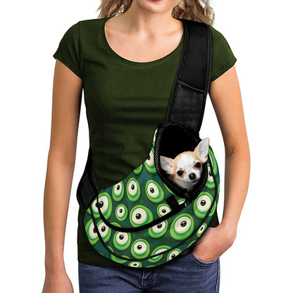 Monster Eyes Pattern Print Pet Sling Carrier