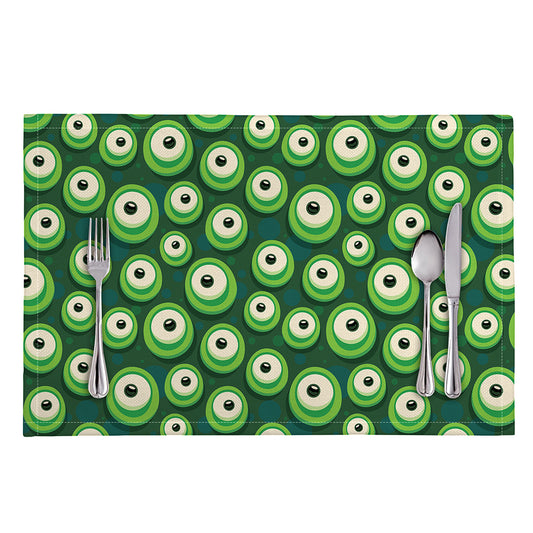 Monster Eyes Pattern Print Placemat