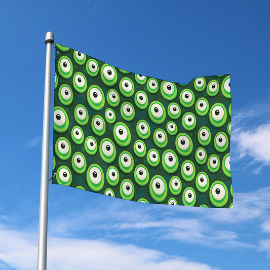 Monster Eyes Pattern Print Polyester Flag
