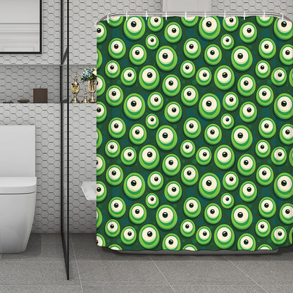 Monster Eyes Pattern Print Polyester Shower Curtain