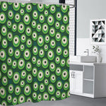 Monster Eyes Pattern Print Premium Shower Curtain