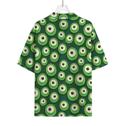 Monster Eyes Pattern Print Rayon Hawaiian Shirt