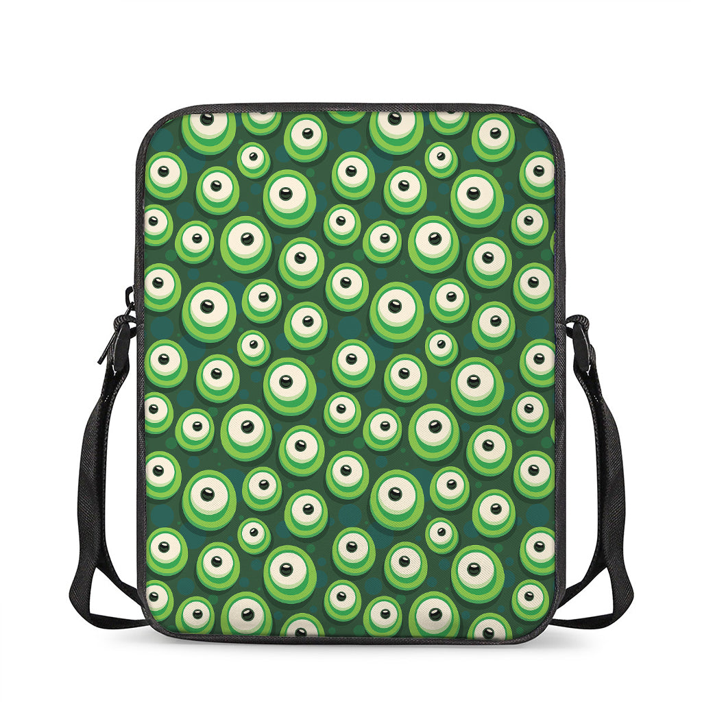 Monster Eyes Pattern Print Rectangular Crossbody Bag
