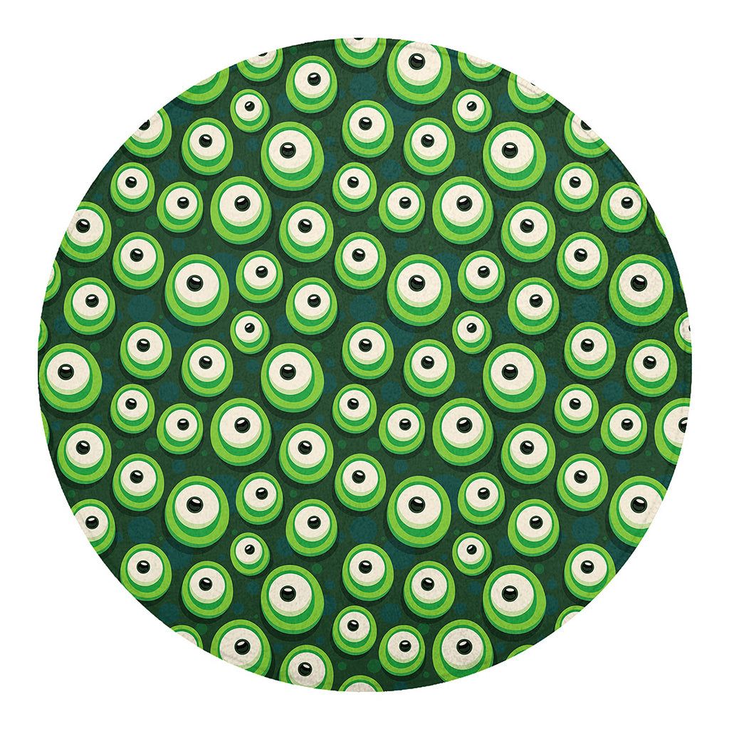 Monster Eyes Pattern Print Round Blanket