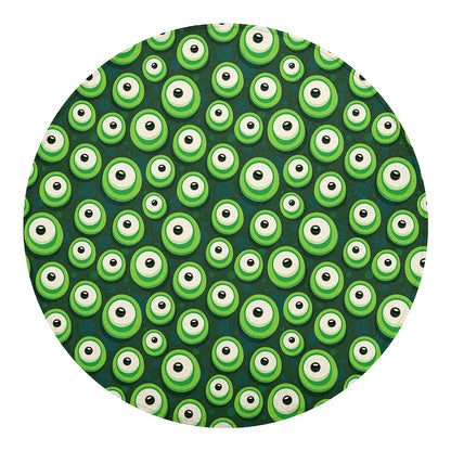 Monster Eyes Pattern Print Round Blanket