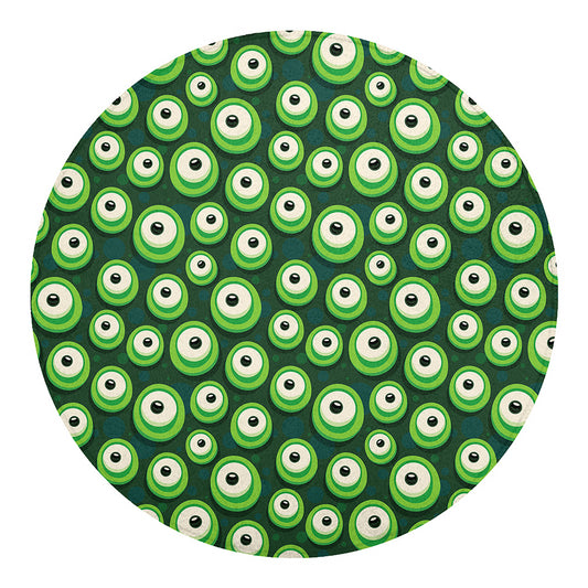Monster Eyes Pattern Print Round Blanket