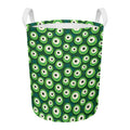Monster Eyes Pattern Print Round Laundry Basket