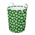 Monster Eyes Pattern Print Round Laundry Basket