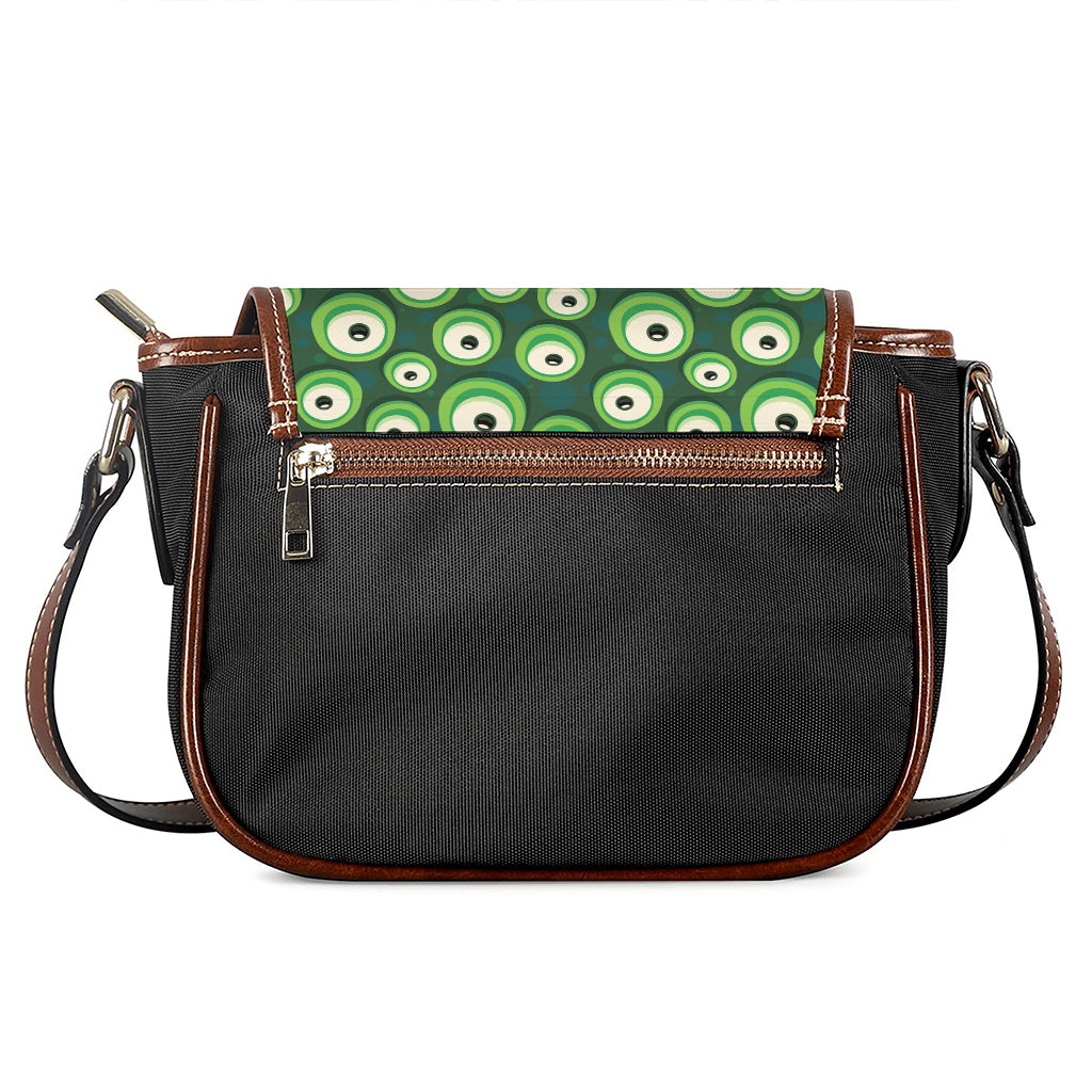 Monster Eyes Pattern Print Saddle Bag