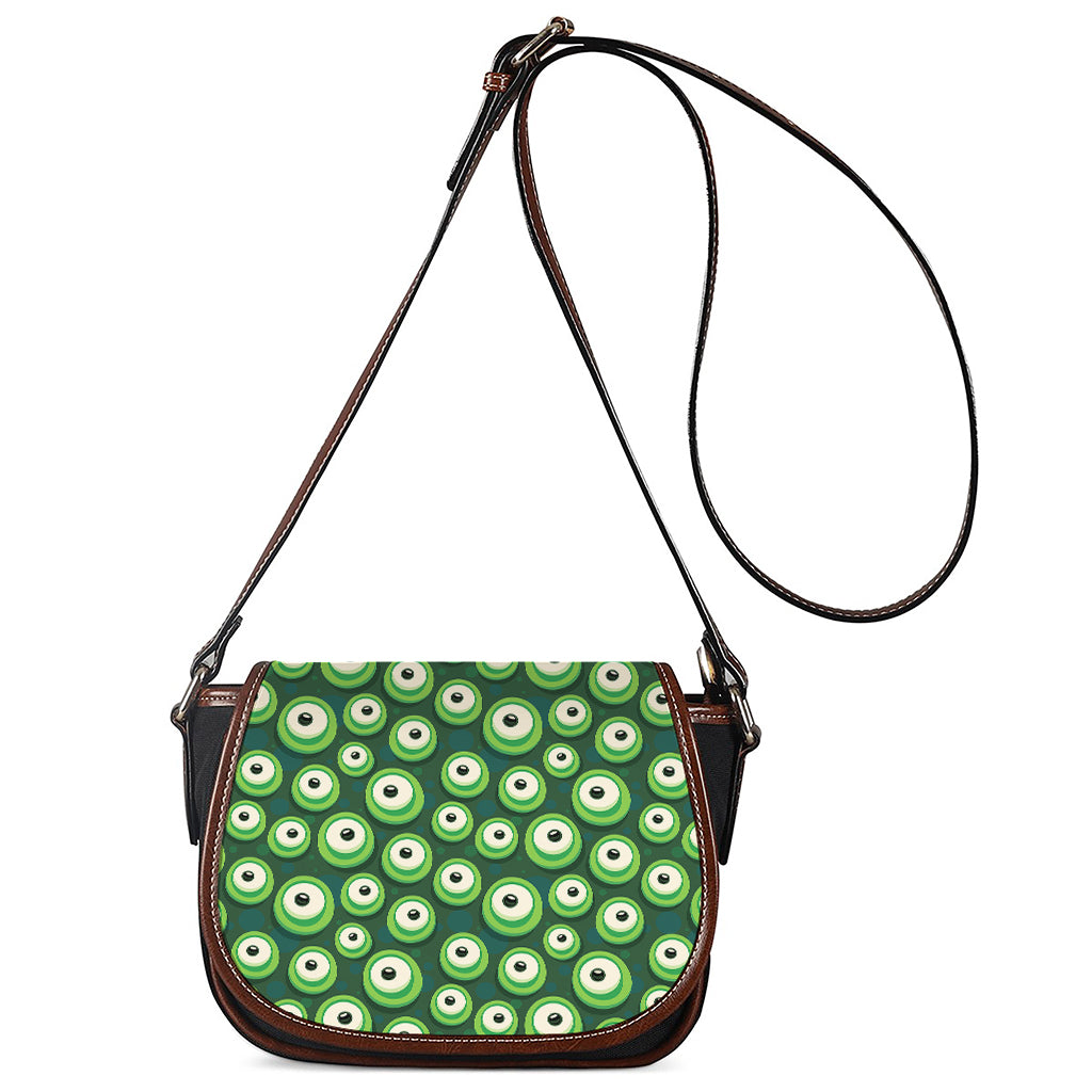 Monster Eyes Pattern Print Saddle Bag