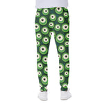 Monster Eyes Pattern Print Scuba Joggers