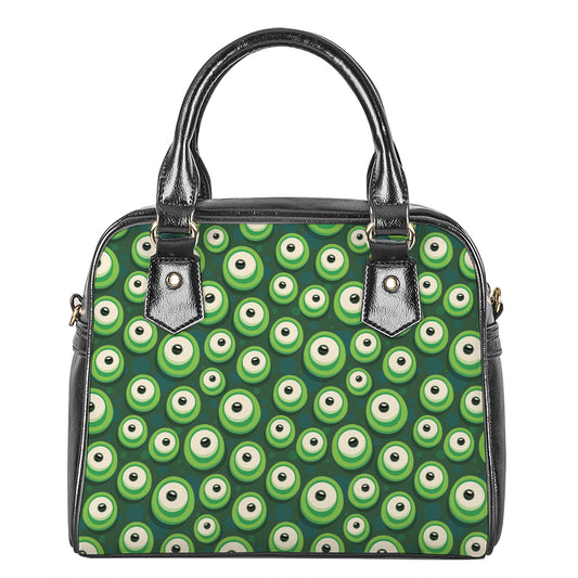 Monster Eyes Pattern Print Shoulder Handbag