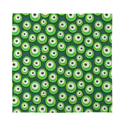 Monster Eyes Pattern Print Silk Bandana