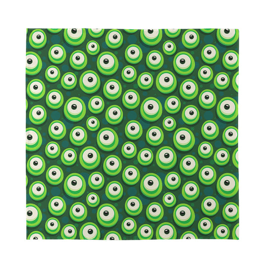 Monster Eyes Pattern Print Silk Bandana