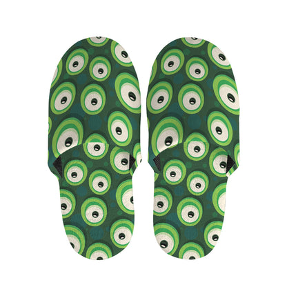Monster Eyes Pattern Print Slippers