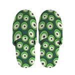 Monster Eyes Pattern Print Slippers
