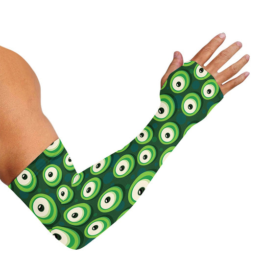 Monster Eyes Pattern Print Sun Protection Arm Sleeves