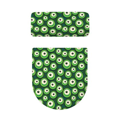 Monster Eyes Pattern Print Toilet Lid And Tank Cover Set