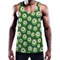 Monster Eyes Pattern Print Men's Workout Tank Top
