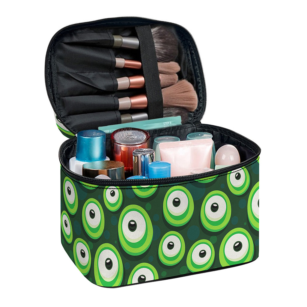 Monster Eyes Pattern Print Travel Makeup Bag