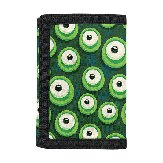 Monster Eyes Pattern Print Trifold Wallet
