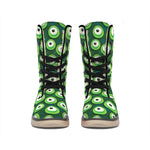Monster Eyes Pattern Print Winter Boots