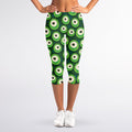Monster Eyes Pattern Print Women's Capri Leggings