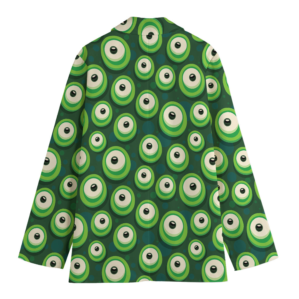 Monster Eyes Pattern Print Women's Cotton Blazer