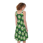 Monster Eyes Pattern Print Women's Sleeveless Dress