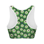 Monster Eyes Pattern Print Women's Sports Bra