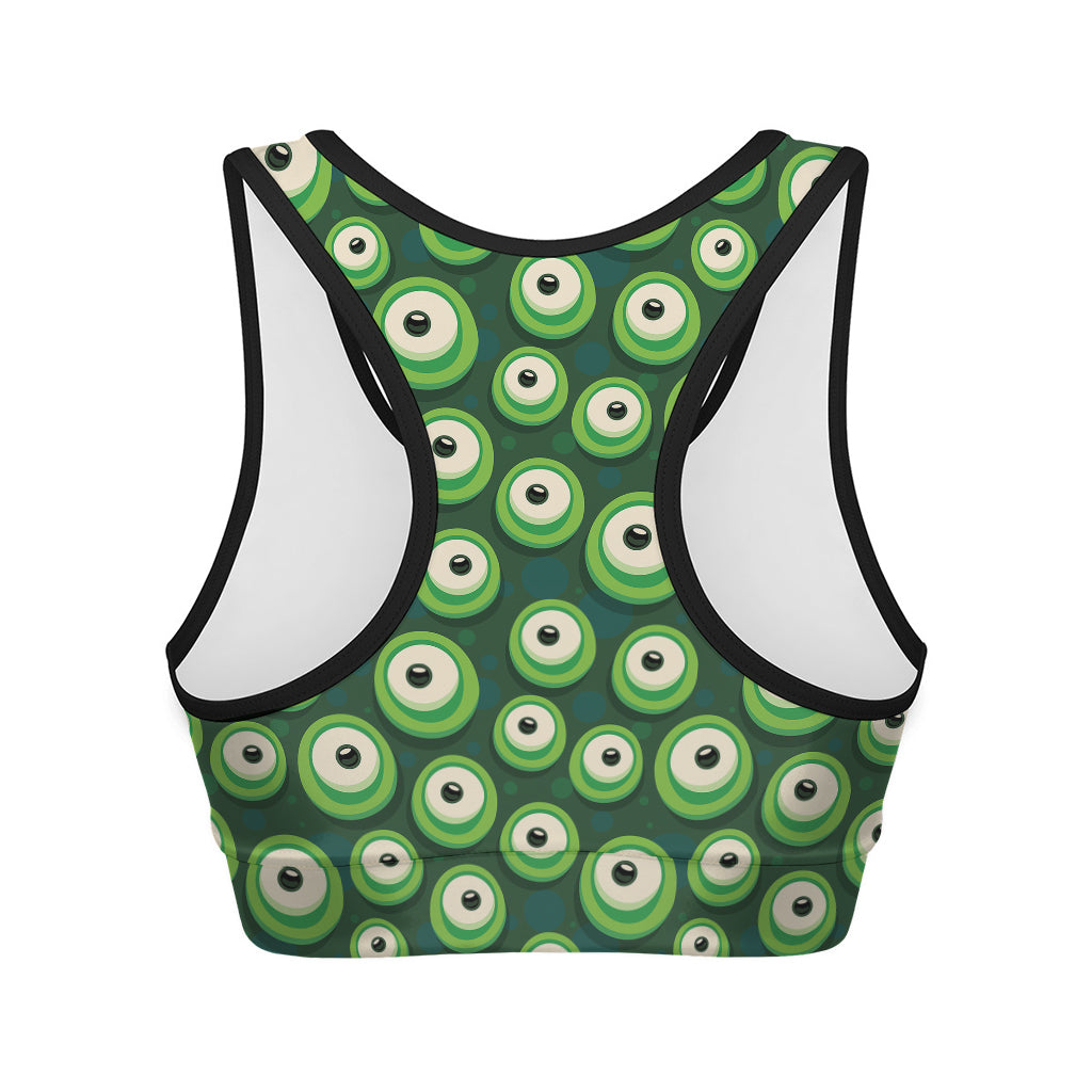 Monster Eyes Pattern Print Women's Sports Bra