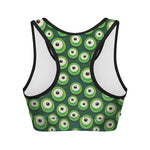 Monster Eyes Pattern Print Women's Sports Bra