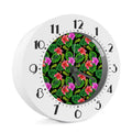 Monstera Hibiscus Hawaii Pattern Print Alarm Clock