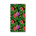 Monstera Hibiscus Hawaii Pattern Print Baby Crib Sheet