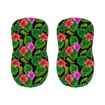 Monstera Hibiscus Hawaii Pattern Print Bar Stool Covers