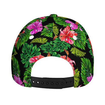 Monstera Hibiscus Hawaii Pattern Print Baseball Cap
