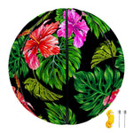 Monstera Hibiscus Hawaii Pattern Print Basketball