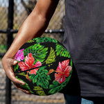 Monstera Hibiscus Hawaii Pattern Print Basketball