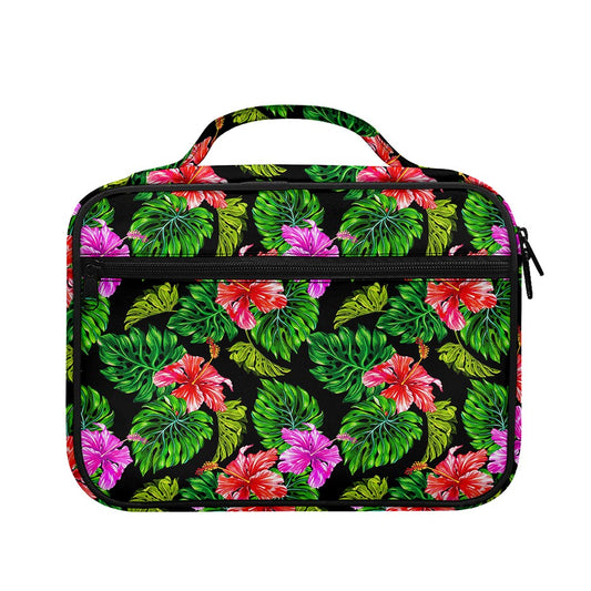 Monstera Hibiscus Hawaii Pattern Print Briefcase Bible Bag
