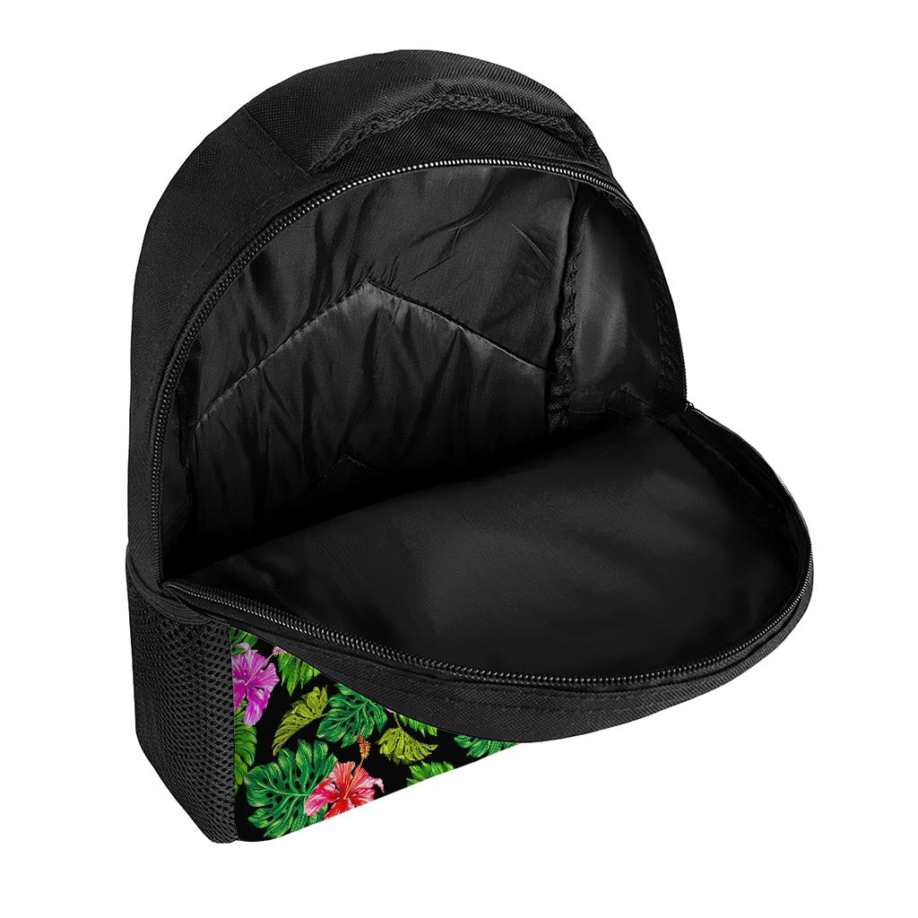 Monstera Hibiscus Hawaii Pattern Print Casual Backpack