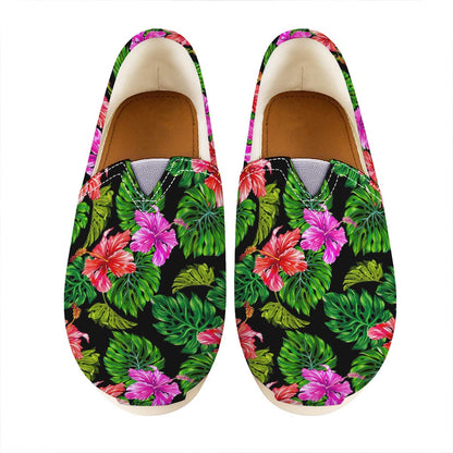 Monstera Hibiscus Hawaii Pattern Print Casual Shoes