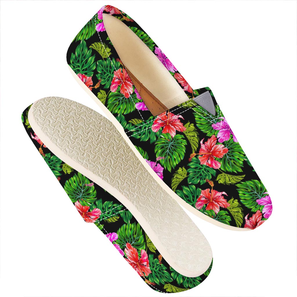 Monstera Hibiscus Hawaii Pattern Print Casual Shoes