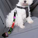 Monstera Hibiscus Hawaii Pattern Print Dog Seat Belt
