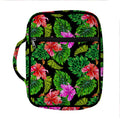 Monstera Hibiscus Hawaii Pattern Print Front Pocket Bible Bag