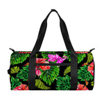 Monstera Hibiscus Hawaii Pattern Print Gym Bag