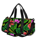Monstera Hibiscus Hawaii Pattern Print Gym Bag