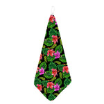 Monstera Hibiscus Hawaii Pattern Print Hand Towel