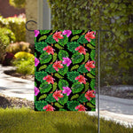 Monstera Hibiscus Hawaii Pattern Print House Flag